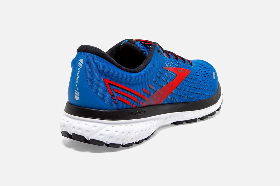 Brooks Ghost 13 Road Running Shoes Mens Blue/Red/White 871639-FTN